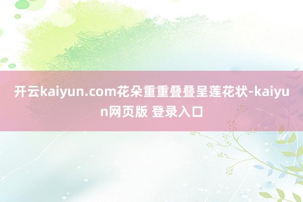 开云kaiyun.com花朵重重叠叠呈莲花状-kaiyun网页版 登录入口
