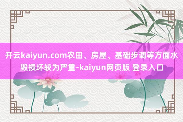 开云kaiyun.com农田、房屋、基础步调等方面水毁损坏较为严重-kaiyun网页版 登录入口